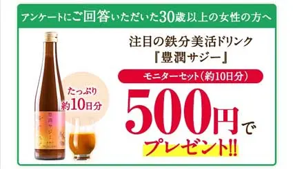 豊潤サジー500円モニター